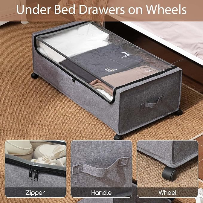 FOUCSSOMEI Under Bed Storage - Image 3