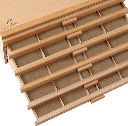 7 Elements 10 Drawer Wooden Artist Storage Supply Box - Image 6