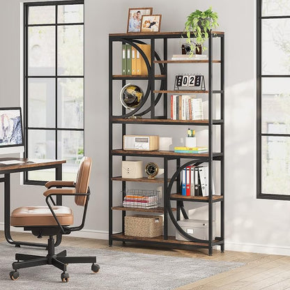 Tribesigns Bookshelf, Industrial 8-Tier Etagere Bookcases, 77-Inch Tall Book - Image 8