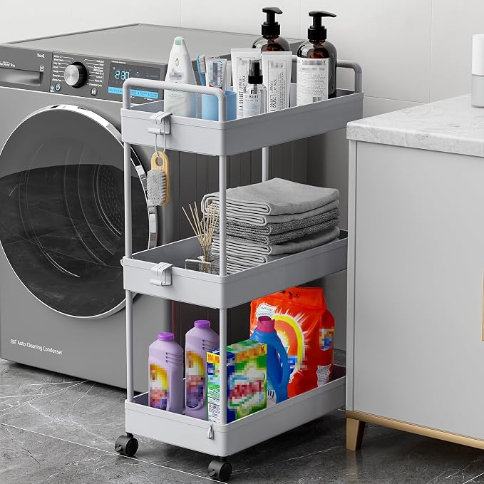 Ronlap 3 Tier Slim Rolling Storage Cart - Image 4