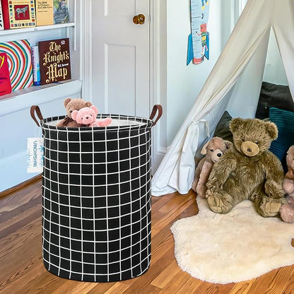 LANGYASHAN Laundry Basket Canvas Fabric Collapsible Organizer Basket - Image 5