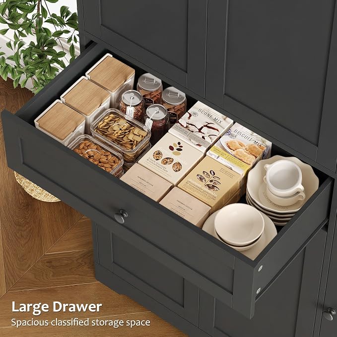 HOSTACK 68" Tall Kitchen Pantry Storage Cabinet - Image 7