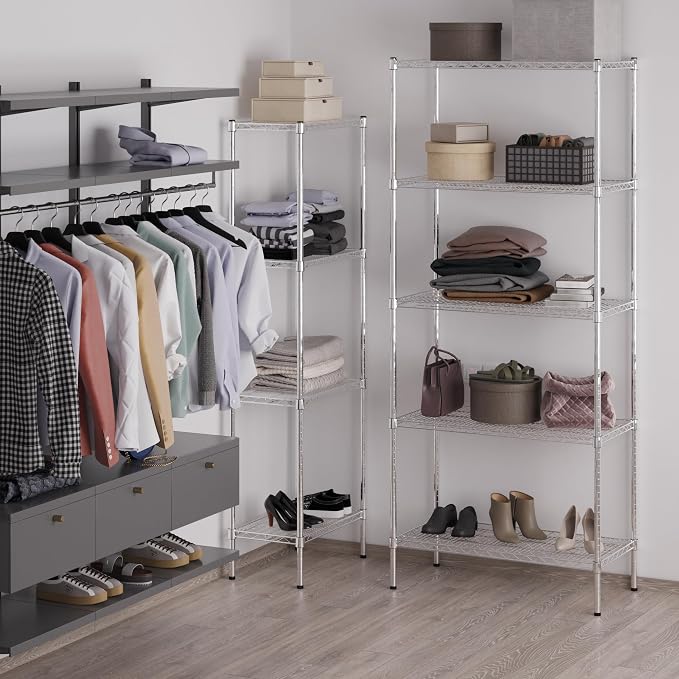 18" Deep x 36" Wide x 86" Height Wire Shelving Kit | 5-Tier | NSF Commercial - Image 5