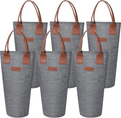 Shappy 6 Pack Single Bottle Wine Tote Bag 1 Bottle Insulated Wine Carrier Bag by Shappy