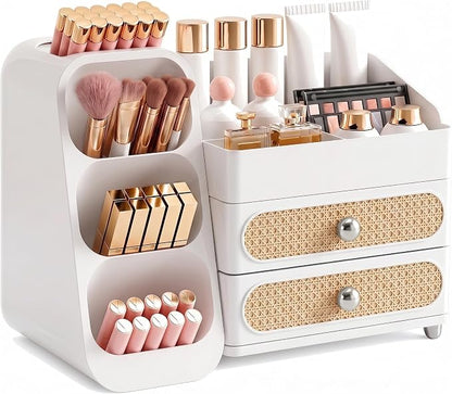 Booklov Makeup Organizer for Vanity, Large Capacity Cosmetic Display Case by Booklov