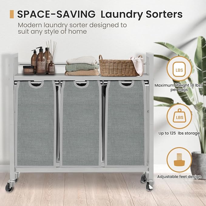 Laundry Hamper, Laundry Basket, Laundry Sorter - Image 7