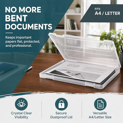 Hiceeden 4 Pack Plastic File Project Case - Image 3
