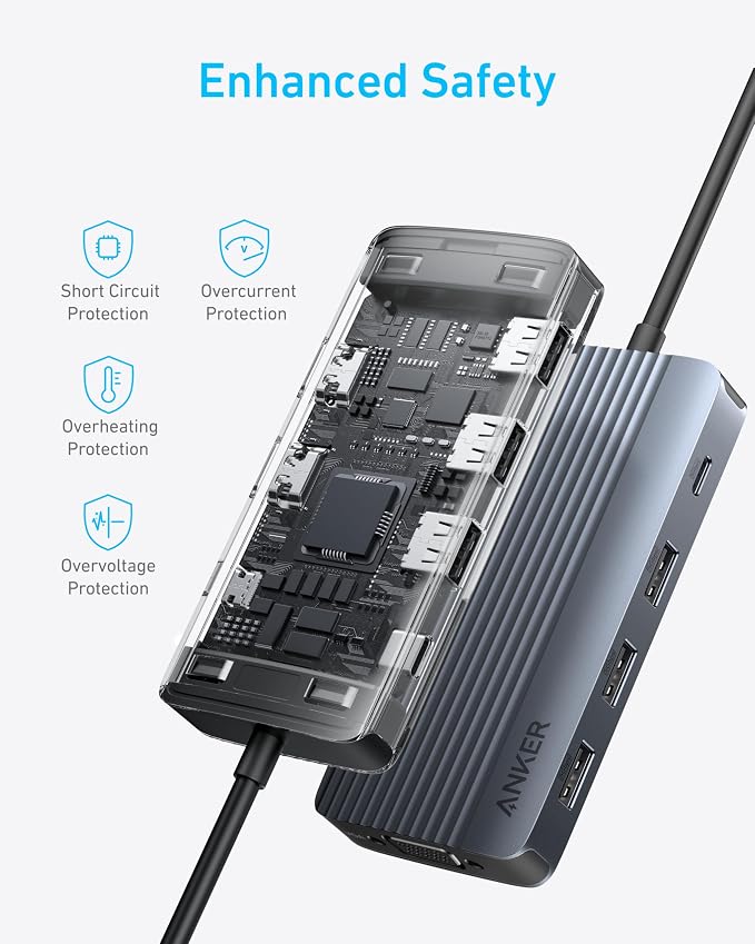 Anker 8-in-1 USB-C Hub, USB C Docking Station Triple Display Multi-Port Dongle - Image 7