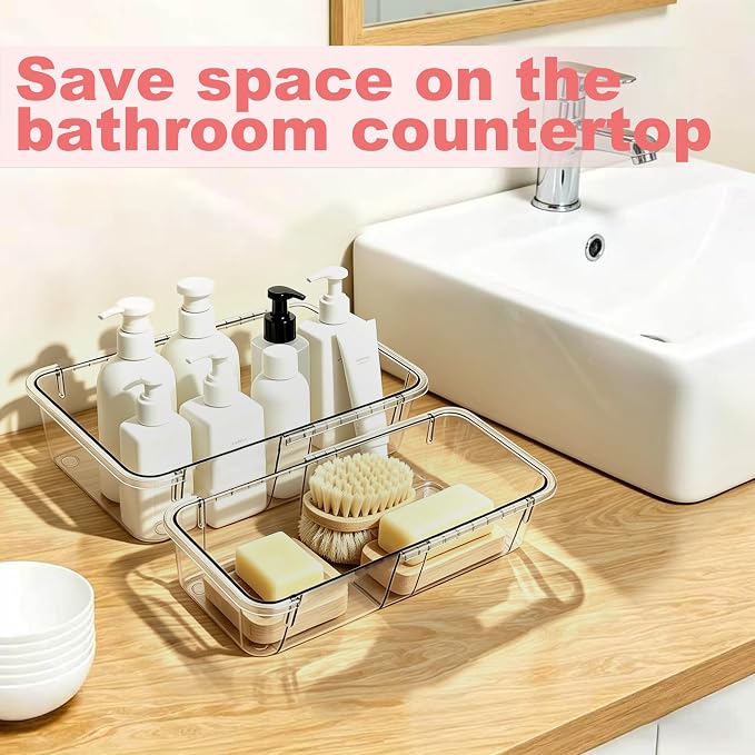 16 Pcs Extendable Clear Drawer Organizer, 3-Size Adjustable Boxes | 3-mm Extra - Image 5