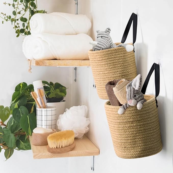 2 Pack Hanging Basket, Small Wall Baskets - Image 5