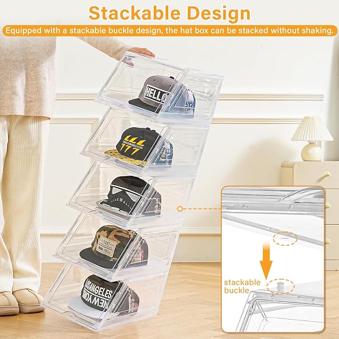 Amllas 2 Pack Stackable Hat Organizer - Image 3