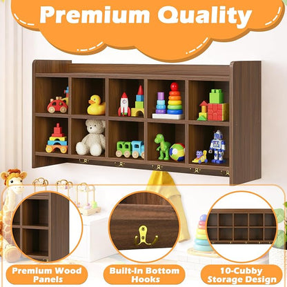 Wall Cubbies, 10 Cubby Storage Organizer - Image 4