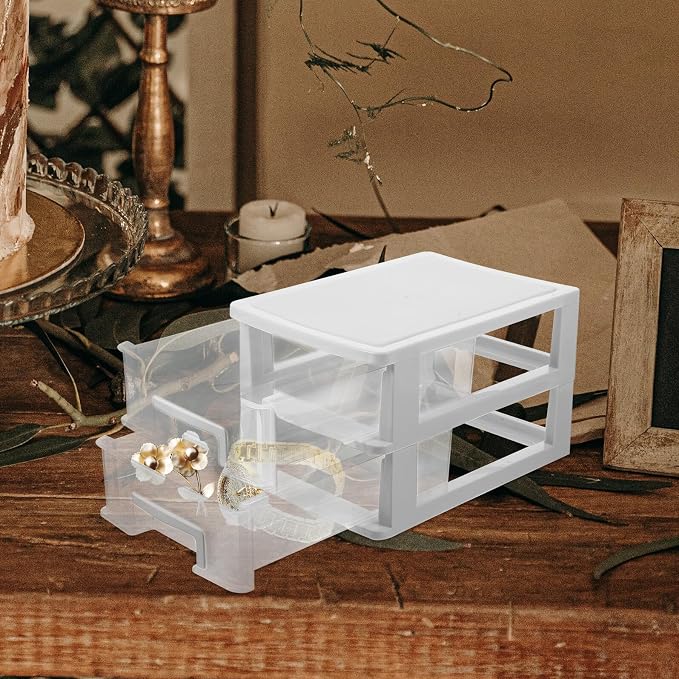 BESPORTBLE Transparent Desktop Drawer Organizer Box Drawer Storage Cabinet - Image 7
