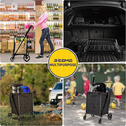BIEAMA Folding Shopping Cart - Image 9