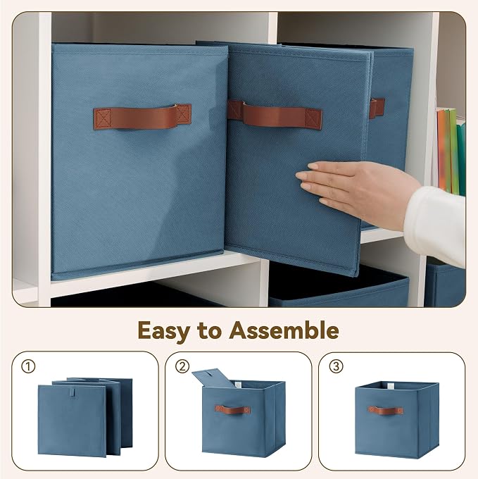GRANNY SAYS Cube Storage Bins, 11 Inch Storage Cube Organizer, Collapsible - Image 7