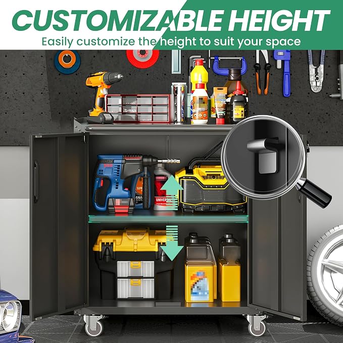 8-Piece Heavy Duty Steel Garage Cabinet System | All-in-One Modular Garage - Image 5