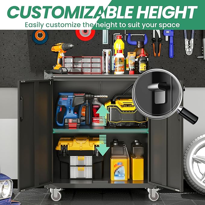 10-Piece Heavy Duty Steel Garage Cabinet System | All-in-One Modular Garage - Image 6