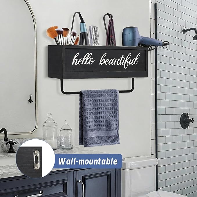 Hair Dryer Holder Wall Mounted, Hair Tools and Styling Organizer - Image 4