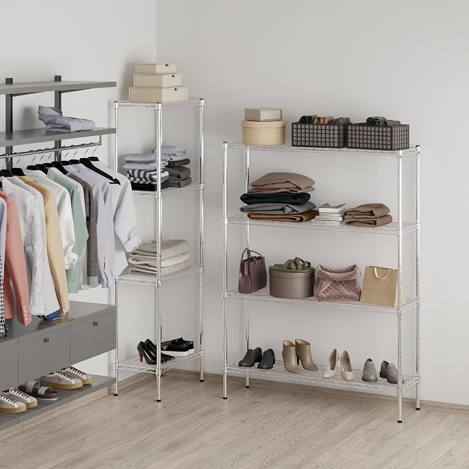 14" Deep x 48" Wide x 64" Height Wire Shelving Kit | 4-Tier | NSF Commercial - Image 7