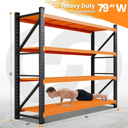 Storage Shelves Heavy Duty, 6000LBS Metal Garage Shelving 24” Deep Storage Rack - Image 2