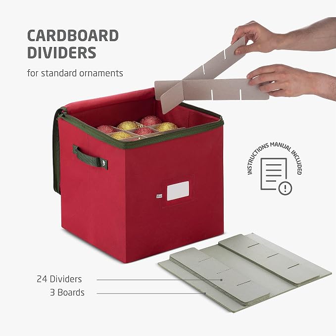 ZOBER Christmas Ornament Storage Box - Image 3
