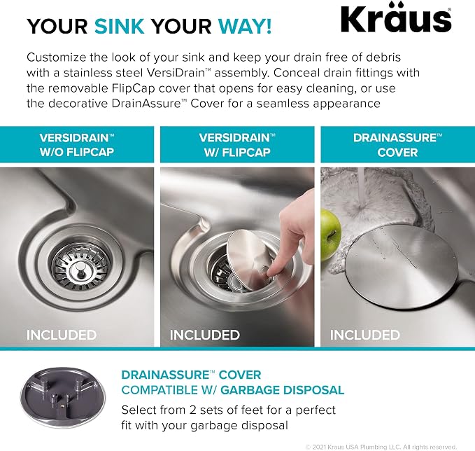 KRAUS Dex 17-Inch Undermount Single Bowl TRU16 Gauge Stainless Steel Kitchen - Image 8