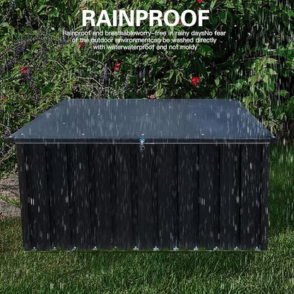 Garvee Outdoor Storage Box, 180 Gallon Waterproof Metal Storage Box, Outdoor - Image 4