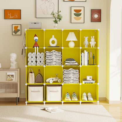 AWTATOS Cube Storage Organizer, Closet Organizers Storage Shelf, 16 Cube | DIY - Image 2