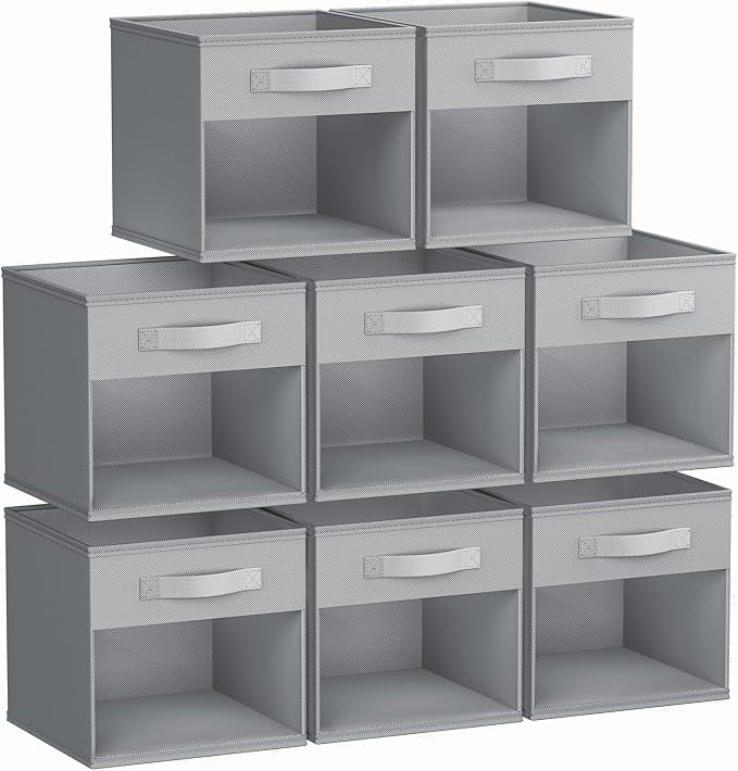 DIMJ Storage Cubes, 8 Pack Cube Organizer Storage Bins, Foldable Storage Cubes by DiMJ