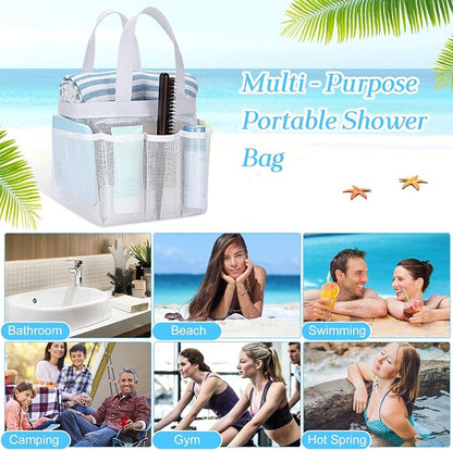 Hillban 4 Pcs Mesh Shower Caddy Portable Shower Caddy - Image 7