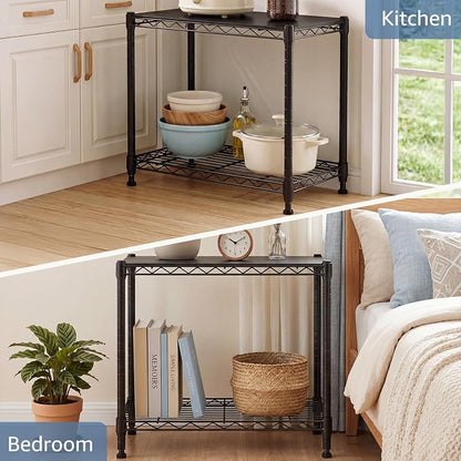 DUMOS 2-Tier Metal Storage Shelves, Heavy Duty Steel Shelving Unit Organizers - Image 7