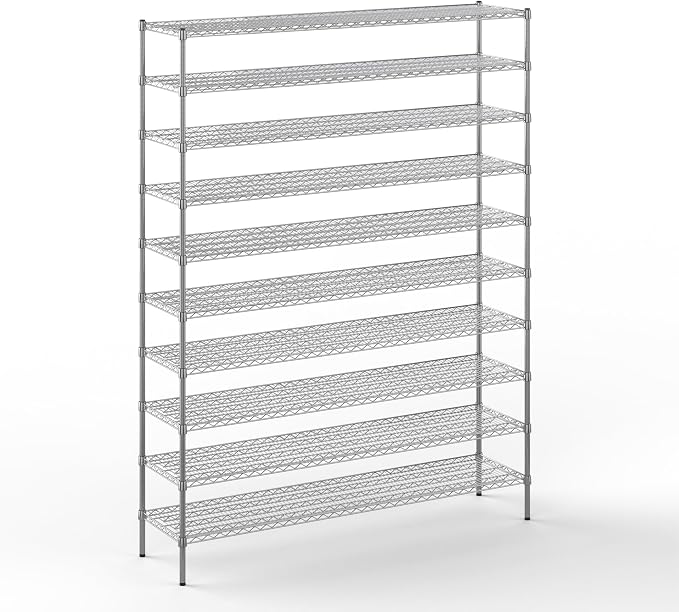 18" Deep x 72" Wide x 96" Height Wire Shelving Kit | 10-Tier | NSF Commercial by Regal+Altair