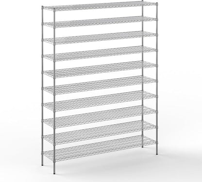 18" Deep x 72" Wide x 96" Height Wire Shelving Kit | 10-Tier | NSF Commercial by Regal+Altair