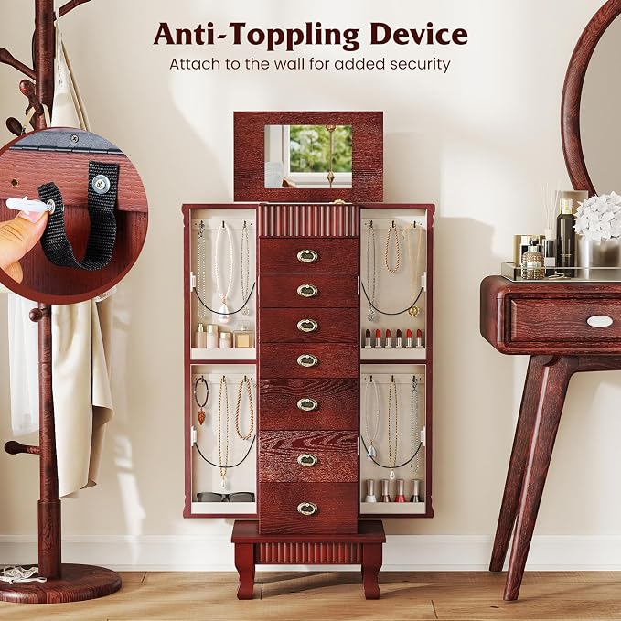Giantex Standing Jewelry Cabinet - Image 8