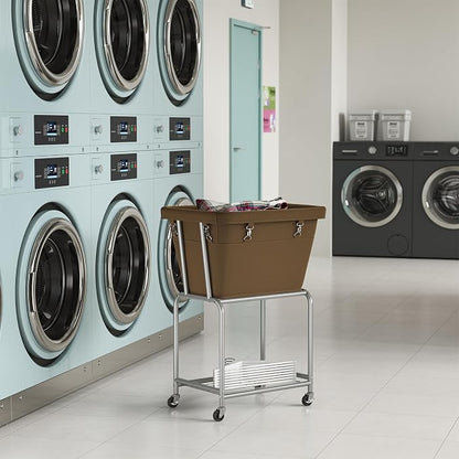 ELYKEN Laundry Cart with Wheels, Rolling Laundry Hamper with Removable Bag and - Image 9