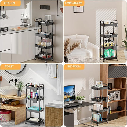 4 Tier Rolling Utility Cart - Image 6