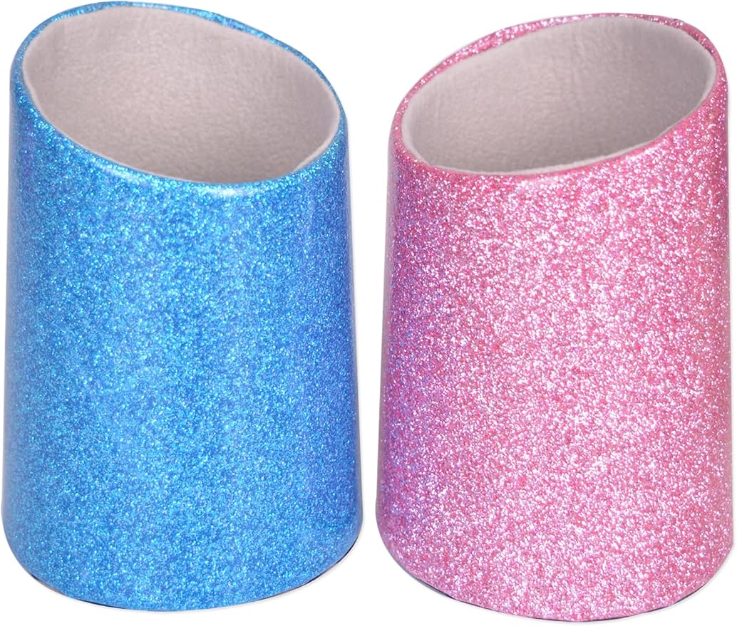 2 Pack Eyeglasses Holder PU Leather Glasses Stand Case Holder by Bleiou