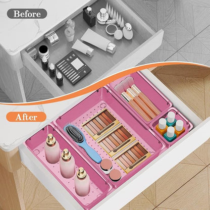 25 PCS Plastic Drawer Organizer Set, 4-Size Versatile Organizer Trays & storage - Image 4