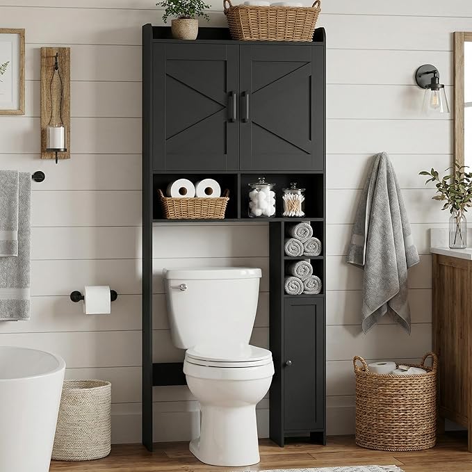 Homhedy Wooden Over The Toilet Storage Cabinet - Image 4