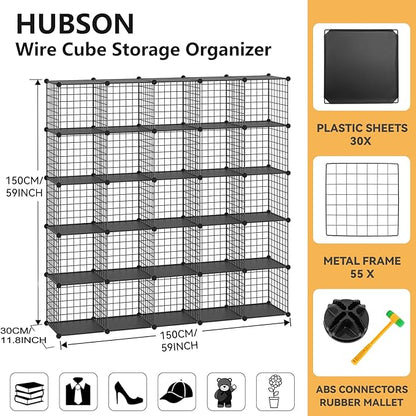 HUBSON Wire Cube Storage Organizer, Book/Toy/Craft/Potted Plants and petCloset - Image 3
