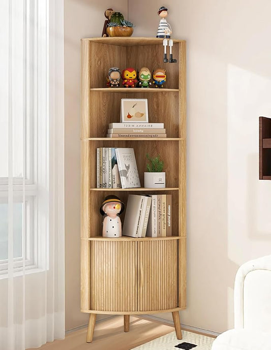 Corner Cabinet, 66.73'' Tall Modern Corner Bathroom Storage Cabinet by Limaoaio