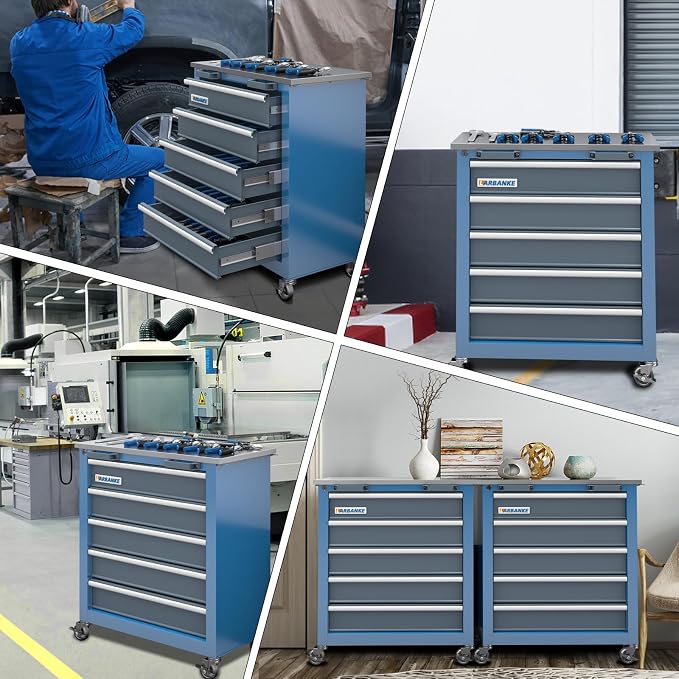 LARBANKE 5-Drawer Rolling Tool Chest - Image 6
