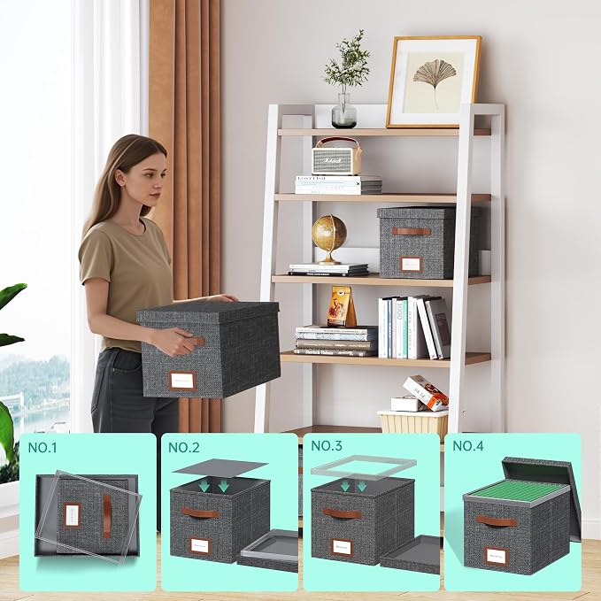 File Organizer Box with Lid File Box - Image 3