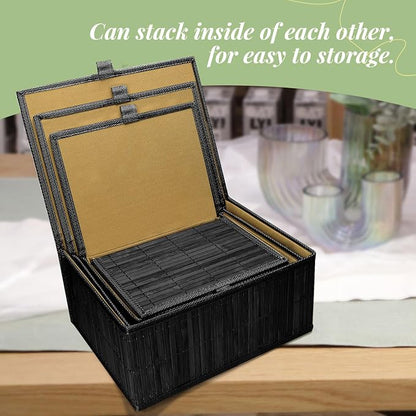 Wicker Basket With Lid Bamboo Storage Box - Image 4