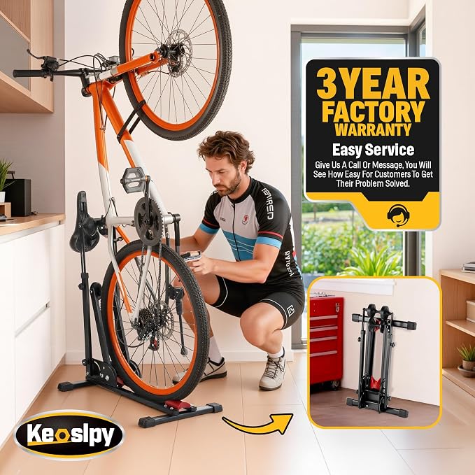 Vertical Bike Floor Stand-Freestanding Indoor Bike Storage Rack Upright Bicycle - Image 6