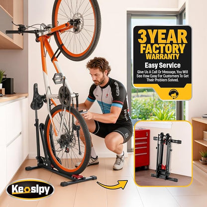 Vertical Bike Floor Stand-Freestanding Indoor Bike Storage Rack Upright Bicycle - Image 6