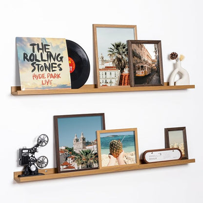 Fun Memories Picture Ledge Shelf, 48 Inch Floating Shelves Set of 2, Large by FunMemories