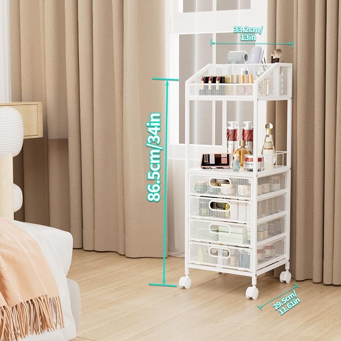 HapiRm Makeup Organizer Storage Cart - Image 3