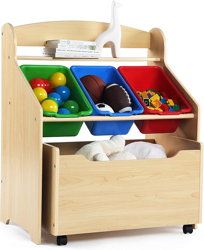 Humble Crew Kids' Store-All Unit, Natural Finish - Image 3