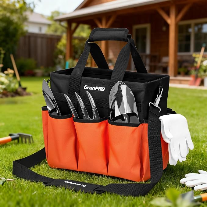 GRENPRO Garden Tool Bag Organizer, Heavy Duty Gardening Tote Toolbox - Image 2